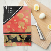 第エレガント2回ガーネ結婚ー記念日 キッチンタオル (四つ折り)