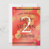 第エレガント2回ガーネ結婚ー記念日 セーブザデート (正面)