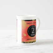 第エレガント2回ガーネ結婚ー記念日 ボーンチャイナマグカップ (正面右)