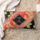 第エレガント2回ガーネ結婚ー記念日 ランバークッション (ブランケット)