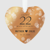 第エレガント22回銅結婚周年記念アクリル オーナメント (正面)