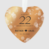 第エレガント22回銅結婚周年記念アクリル オーナメント (裏面)