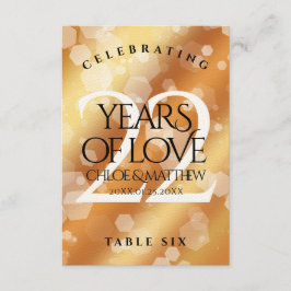 第エレガント22回銅結婚記念日テーブルカード サンキューカード