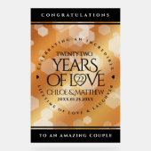 第エレガント22回銅結婚記念日 アクリルサイン (正面)