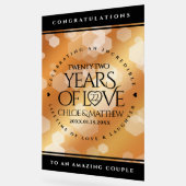 第エレガント22回銅結婚記念日 アクリルサイン (傾斜)