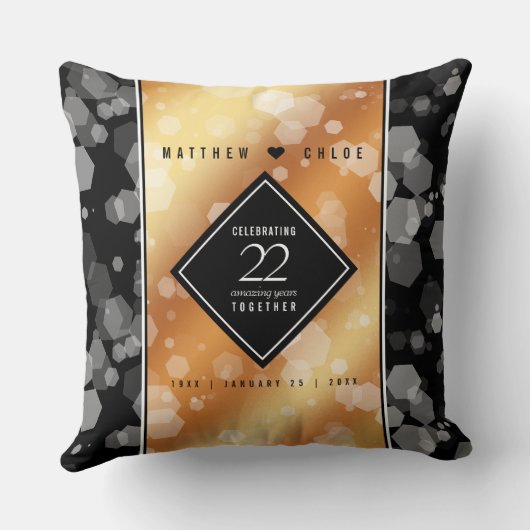 第エレガント22回銅結婚記念日 クッション (裏面)