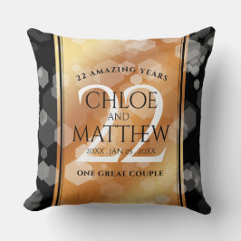 第エレガント22回銅結婚記念日 クッション