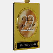 第エレガント22回銅結婚記念日 ゴールドプレートバナーオーナメント (右)