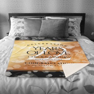 第エレガント22回銅結婚記念日 シェルパブランケット