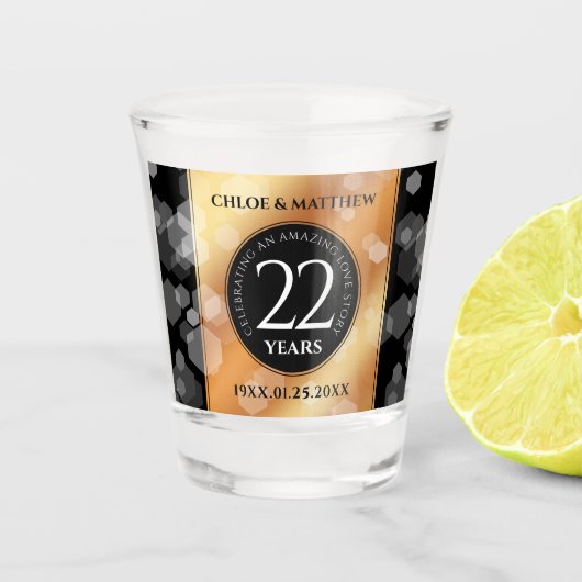 第エレガント22回銅結婚記念日 ショットグラス (正面)