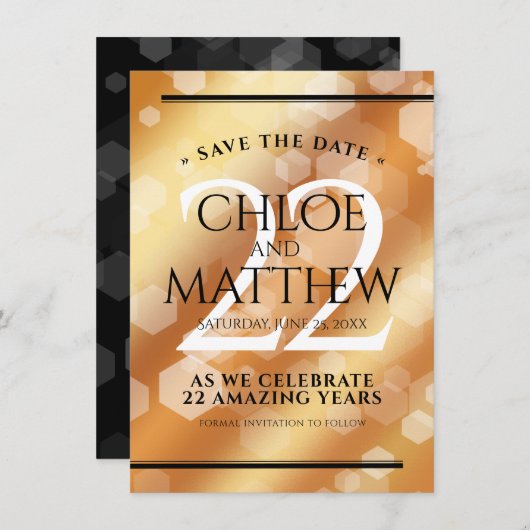 第エレガント22回銅結婚記念日 セーブザデート (正面/裏面)