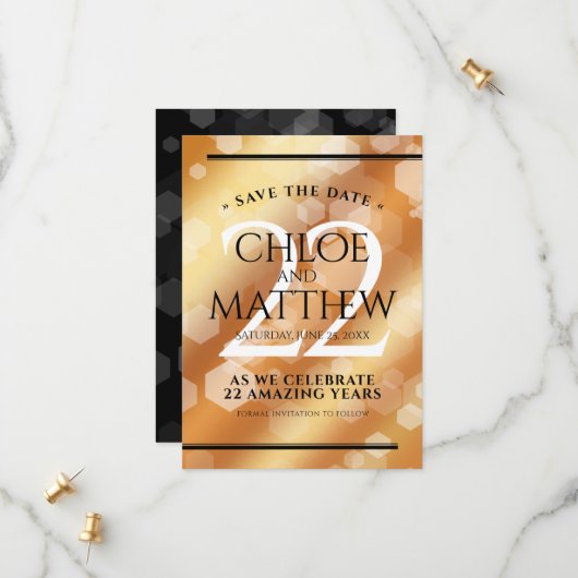 第エレガント22回銅結婚記念日 セーブザデート (正面/裏面インサイチュ)
