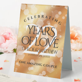 第エレガント22回銅結婚記念日 テーブルテントサイン