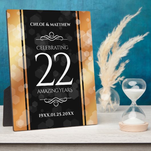 第エレガント22回銅結婚記念日 フォトプラーク (側面)