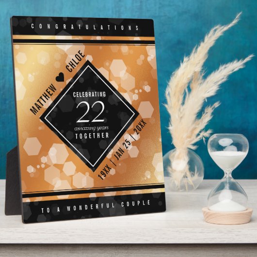第エレガント22回銅結婚記念日 フォトプラーク (側面)