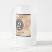 第エレガント22回銅結婚記念日 フロストグラスビールジョッキ (正面左)