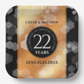 第エレガント22回銅結婚記念日 ペーパープレート (正面)