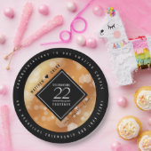 第エレガント22回銅結婚記念日 ペーパープレート (パーティー)