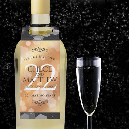 第エレガント22回銅結婚記念日 ボトルネックタグ