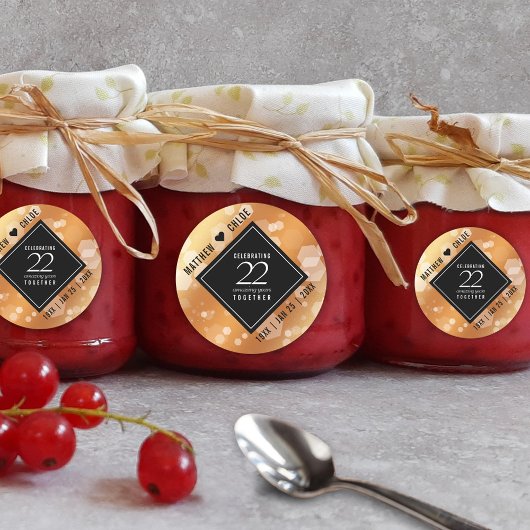 第エレガント22回銅結婚記念日 ラウンドシール