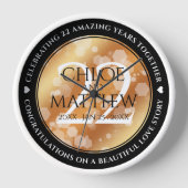 第エレガント22回銅結婚記念日 壁時計 (正面)