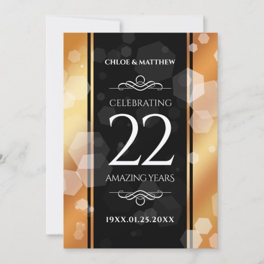 第エレガント22回銅結婚記念日 招待状 (正面)