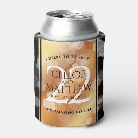 第エレガント22回銅結婚記念日 缶クーラー (缶正面)