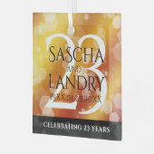 第エレガント23回トパ結婚ズ記念日 ガラスオーナメント (正面左)