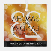 第エレガント23回トパ結婚ズ記念日 ガラスオーナメント (裏面)