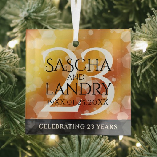 第エレガント23回トパ結婚ズ記念日 ガラスオーナメント (インサイチュ)