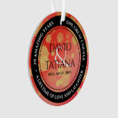 第エレガント29回ガーネット結婚記念日 オーナメント (正面)