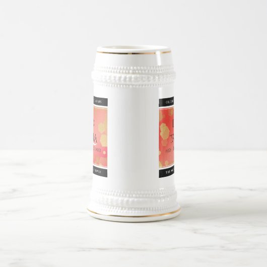 第エレガント29回ガーネット結婚記念日 ビールジョッキ (中央)