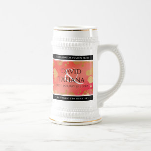 第エレガント29回ガーネット結婚記念日 ビールジョッキ