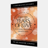 第エレガント32回結婚青銅 アクリルサイン (傾斜)