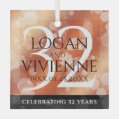 第エレガント32回結婚青銅 ガラスオーナメント (正面)