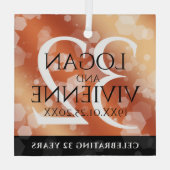 第エレガント32回結婚青銅 ガラスオーナメント (裏面)