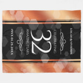 第エレガント32回結婚青銅 フリースブランケット (正面(横))