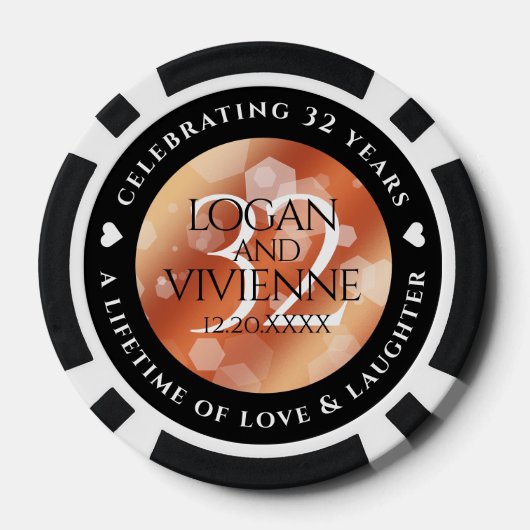 第エレガント32回結婚青銅 ポーカーチップ (裏面)