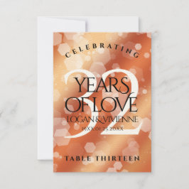 第エレガント32期青銅結婚記念日テーブルカード サンキューカード