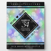 第エレガント34回オパ結婚ル記念お祝い フォトプラーク