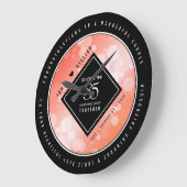 第エレガント35回サン結婚ゴ記念お祝い ラージ壁時計 (傾斜)