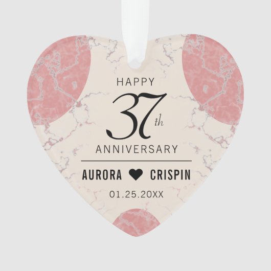 第エレガント37回アラバス結婚ター記念日 オーナメント (正面)