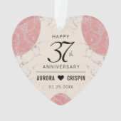 第エレガント37回アラバス結婚ター記念日 オーナメント (裏面)