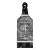 第エレガント4回リネン結婚ズ記念お祝い カッティングボード (正面)