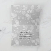 第エレガント4回リネン結婚ズ記念お祝い サンキューカード (内部)