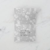 第エレガント4回リネン結婚ズ記念お祝い サンキューカード (内部)