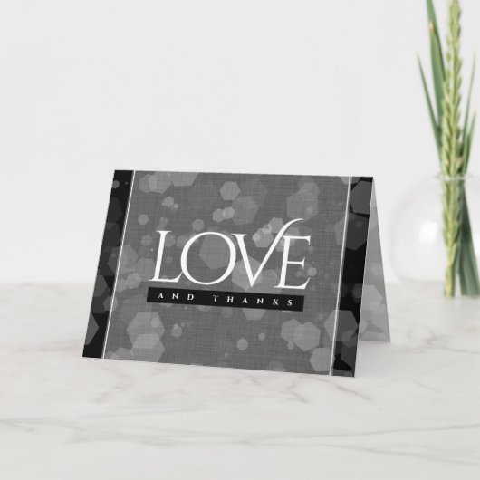 第エレガント4回リネン結婚ズ記念お祝い サンキューカード (正面)