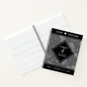 第エレガント4回リネン結婚ズ記念お祝い ノートブック (内部)