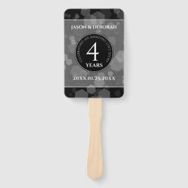 第エレガント4回リネン結婚ズ記念お祝い ハンドファン