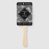 第エレガント4回リネン結婚ズ記念お祝い ハンドファン (正面)